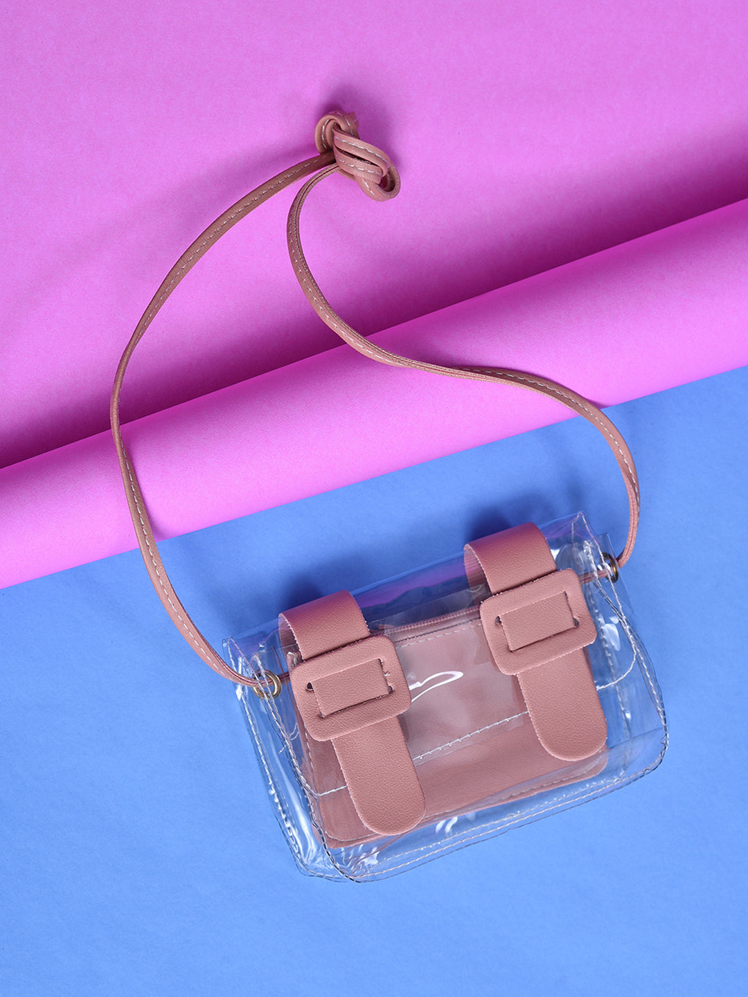 Pink Buckle Cross Body Bag