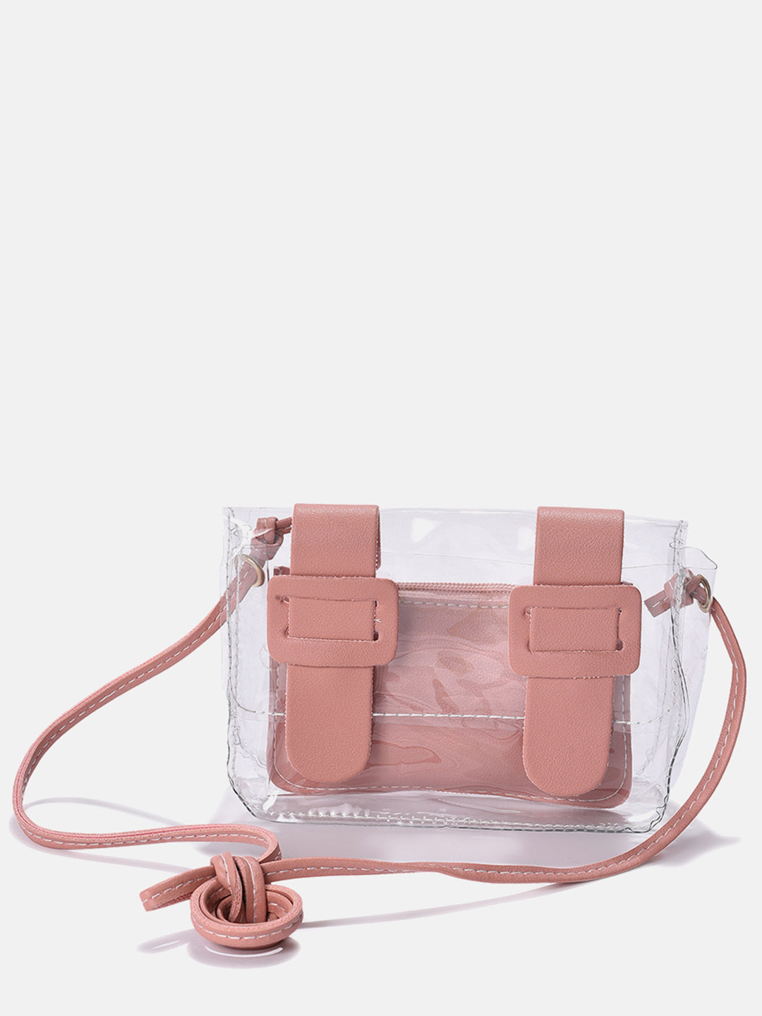 Pink Buckle Cross Body Bag