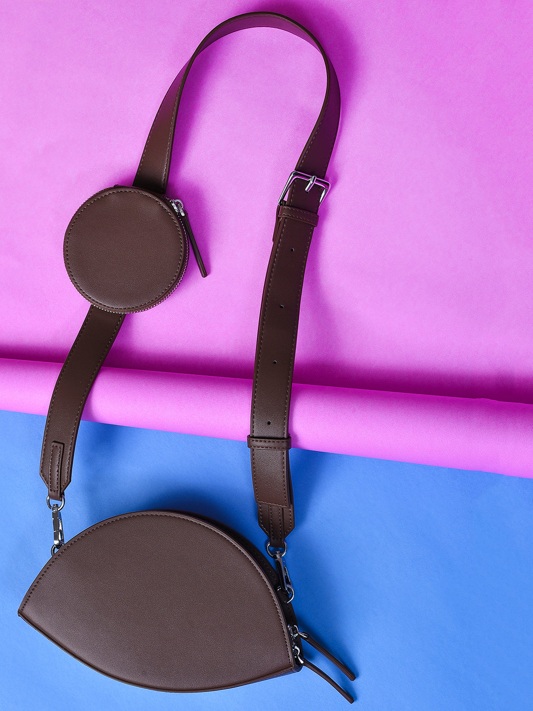 Lana Brown Cross Body Bag With Pouch