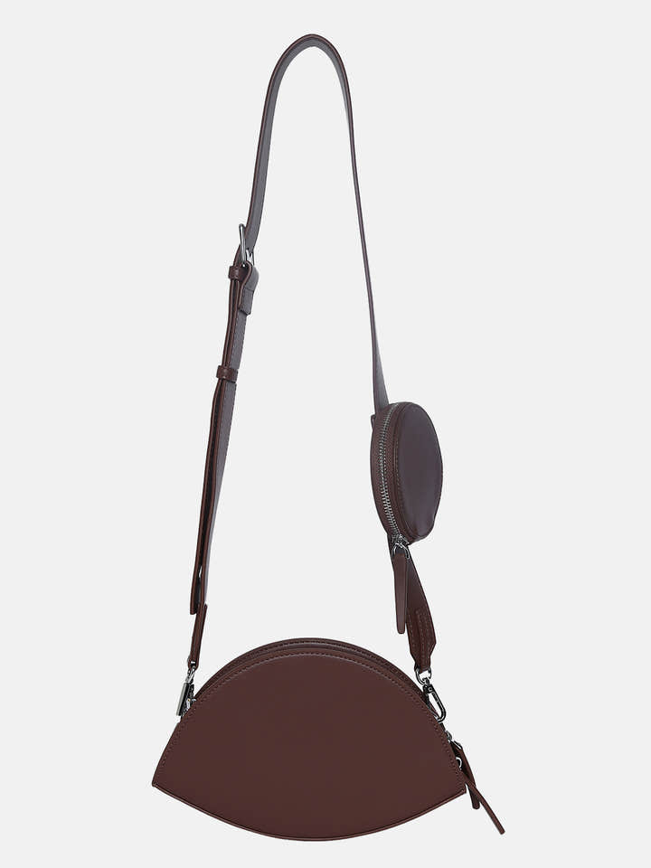 Lana Brown Cross Body Bag With Pouch