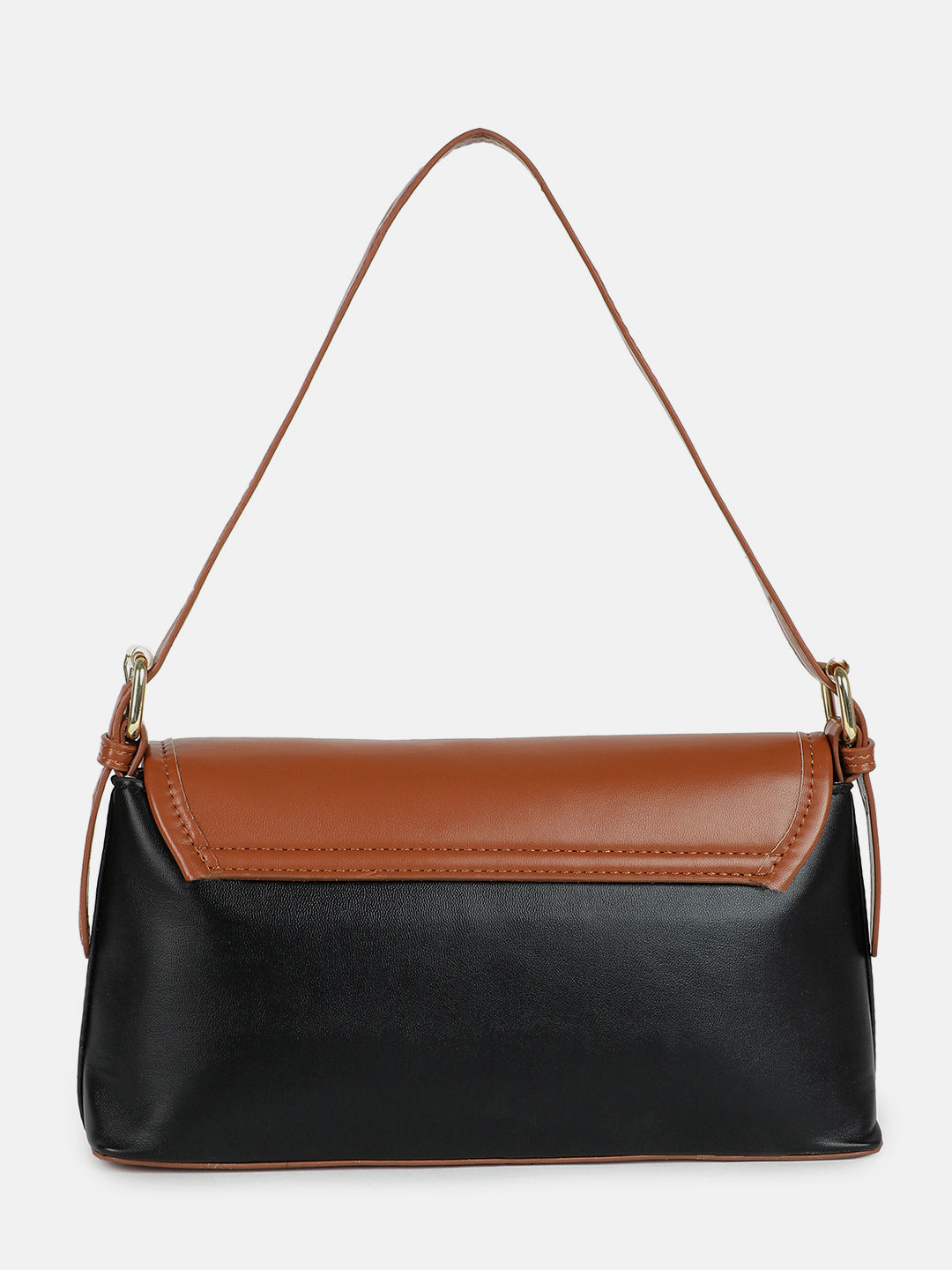 Dual-Tone Delight Black & Brown Hand Bag