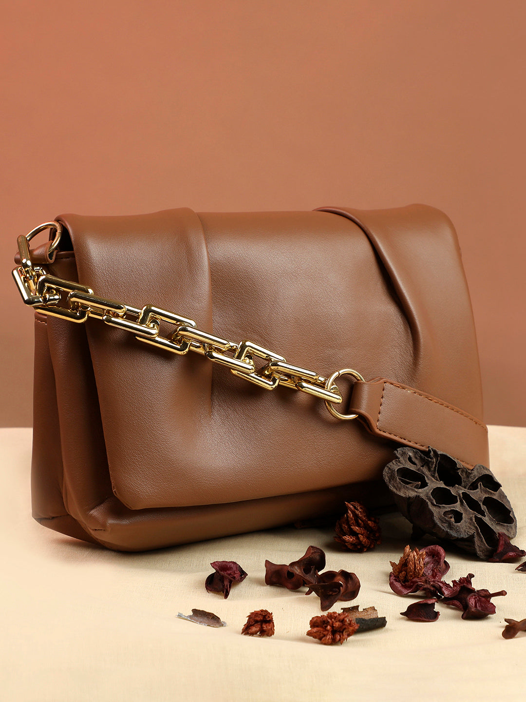 Cocoa Brown Cross Body Bag