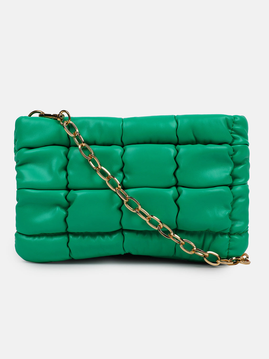 Chartreuse Quilted Green Cross Body Bag