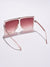 BROWN LENS PINK OVERSIZED SUNGLASSES