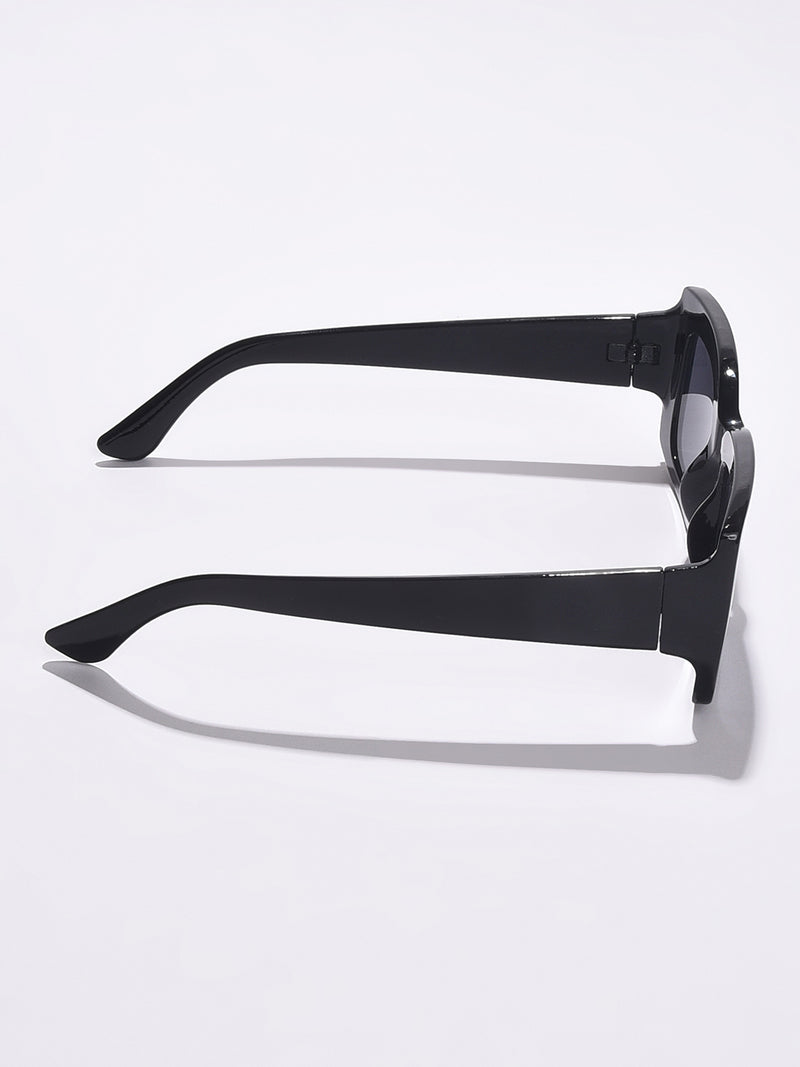WOMEN BLACK LENS BLACK WAYFARER SUNGLASSES