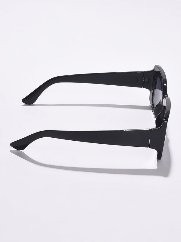 WOMEN BLACK LENS BLACK WAYFARER SUNGLASSES