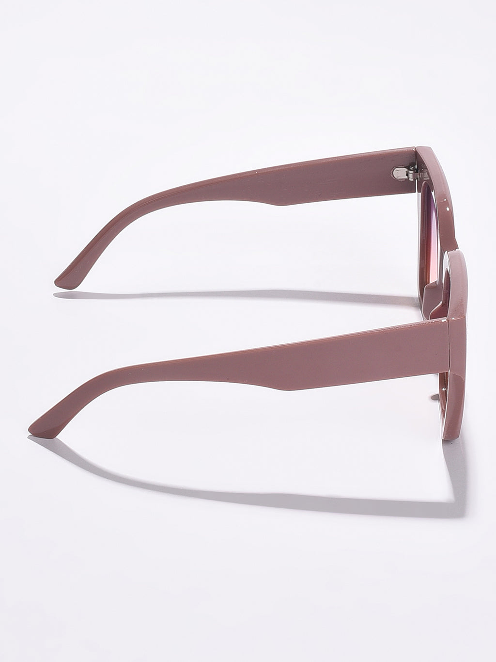 WOMEN MIRRORED LENS BROWN BUTTERFLY SUNGLASSES