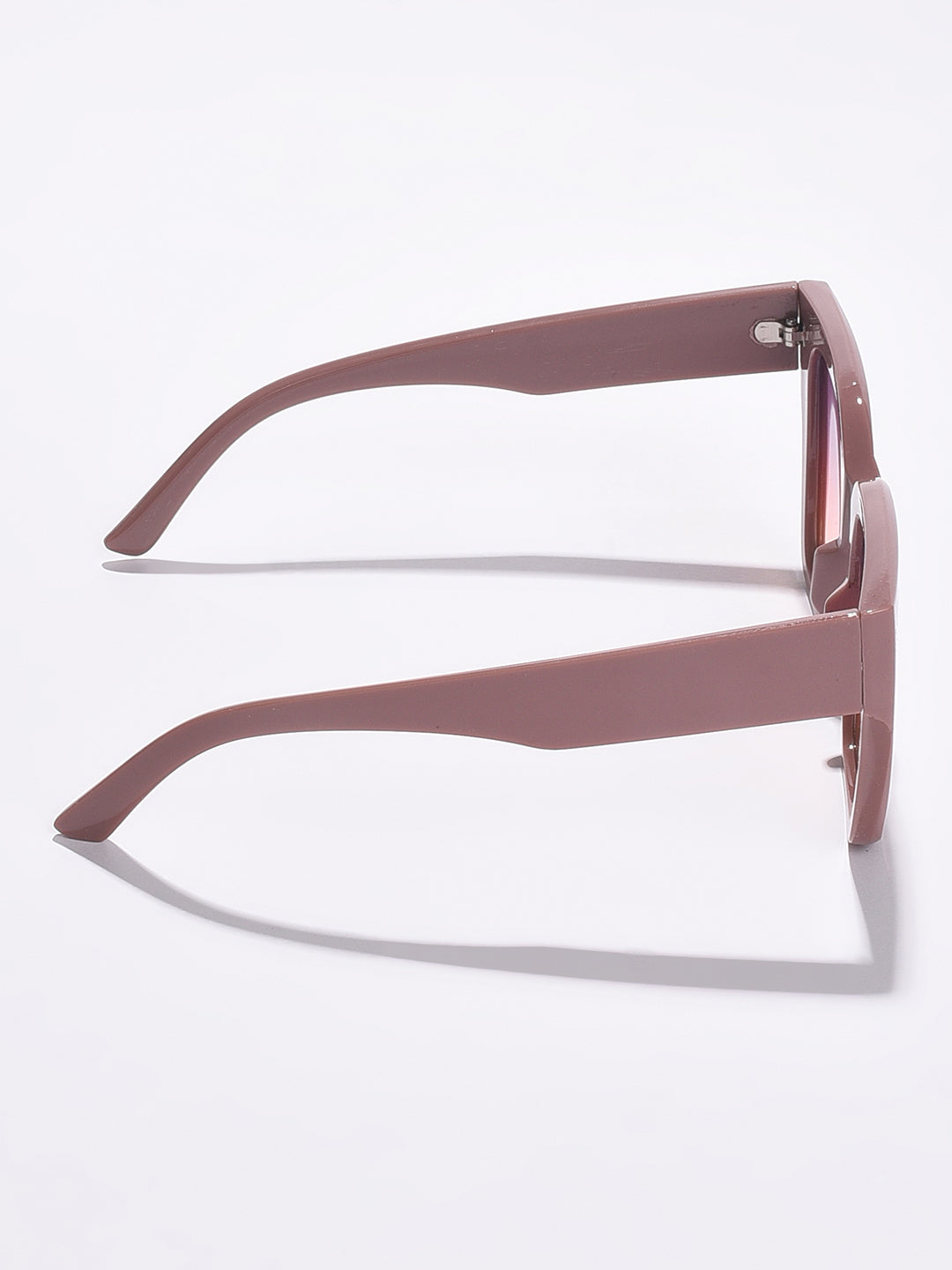 WOMEN MIRRORED LENS BROWN BUTTERFLY SUNGLASSES