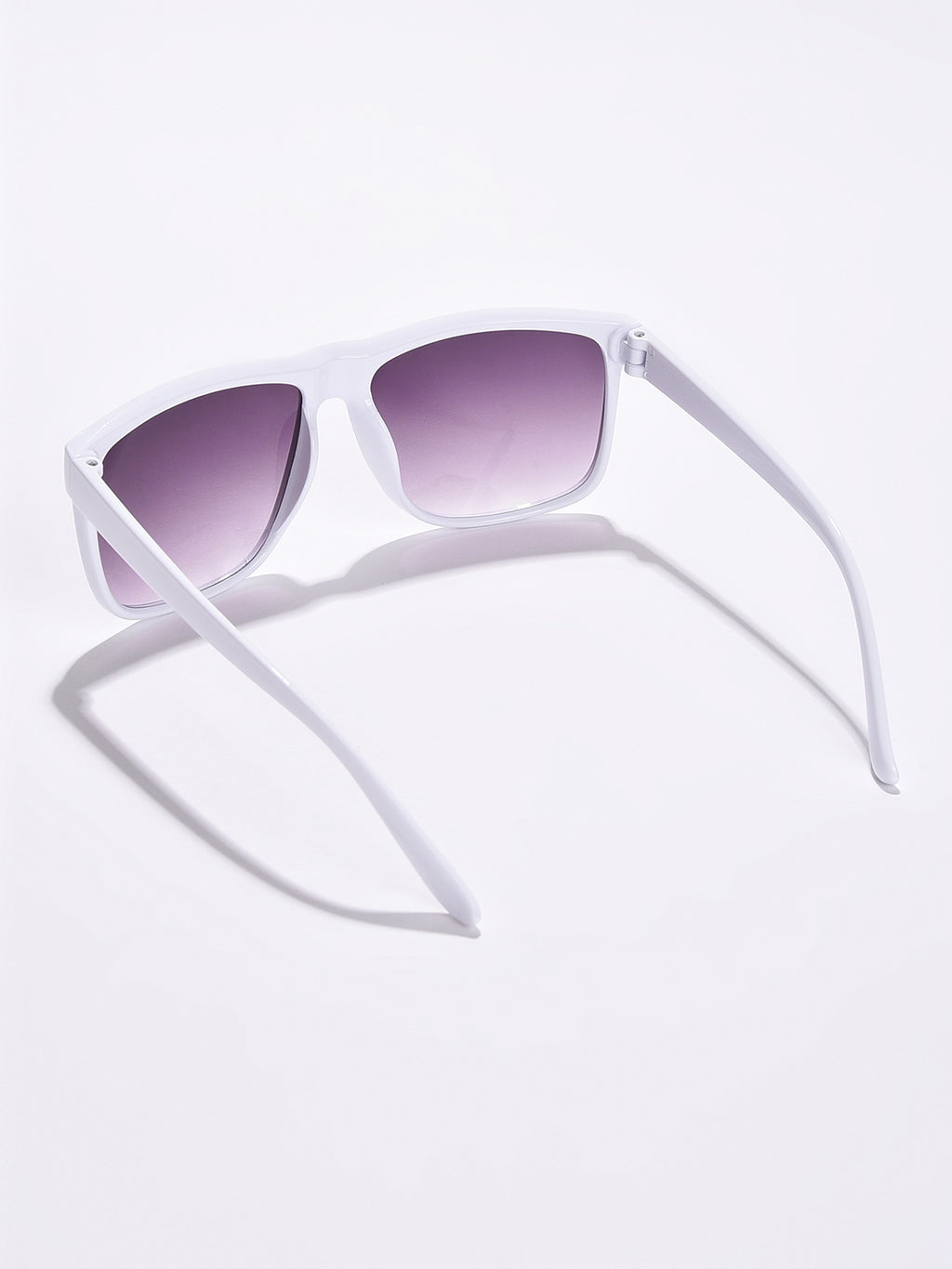 Purple Lens White Wayfarer Sunglasses