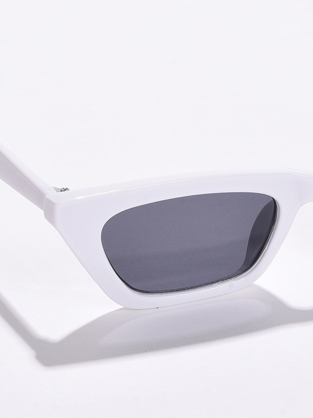 Black Lens White Cateye Sunglasses