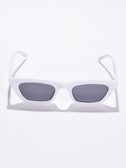 Black Lens White Cateye Sunglasses