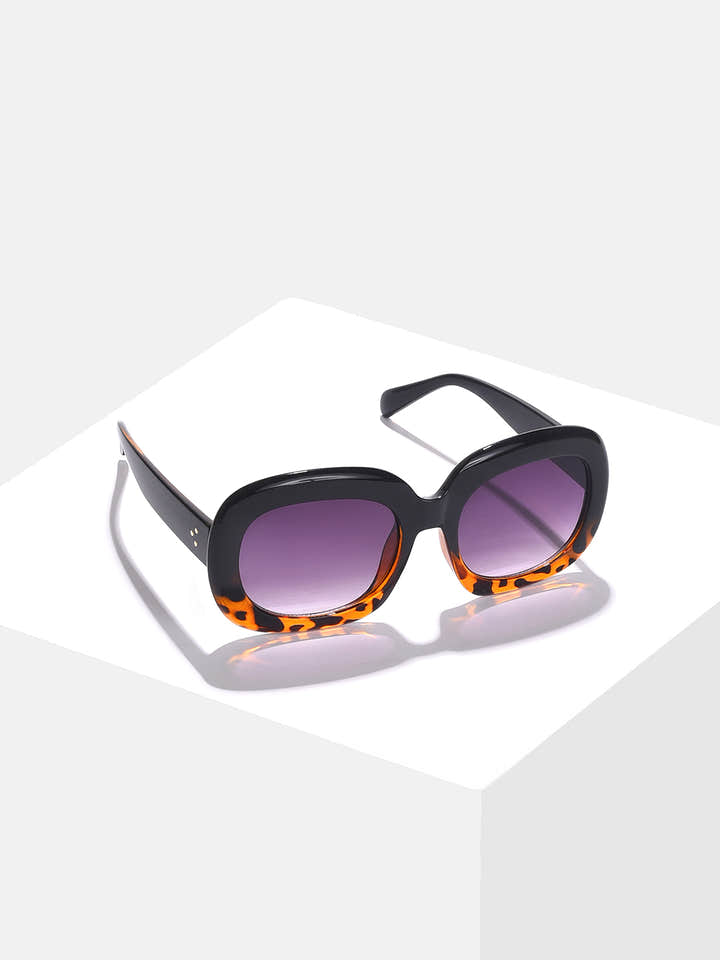 Purple Lens Black Wayfarer Sunglasses