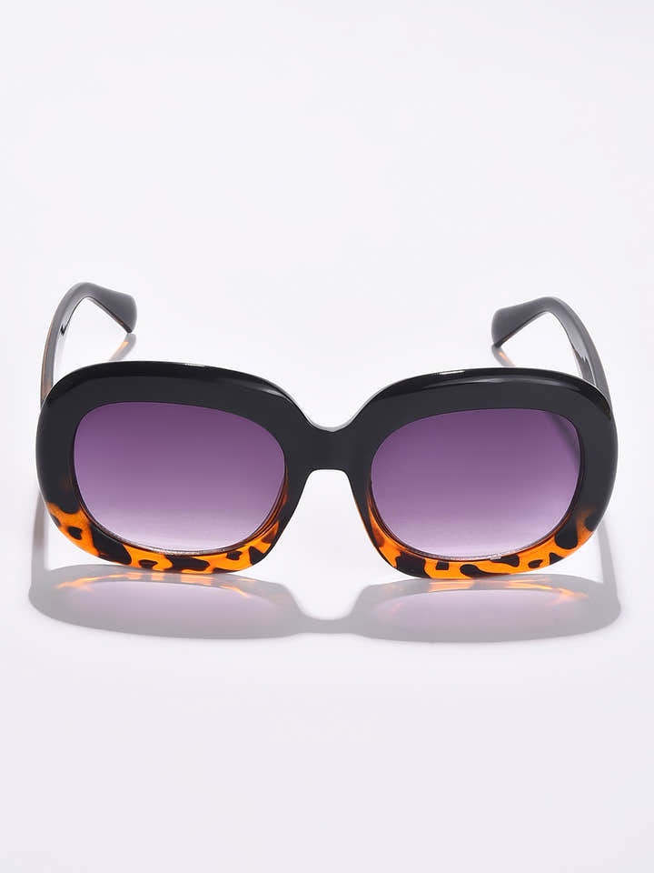 Purple Lens Black Wayfarer Sunglasses