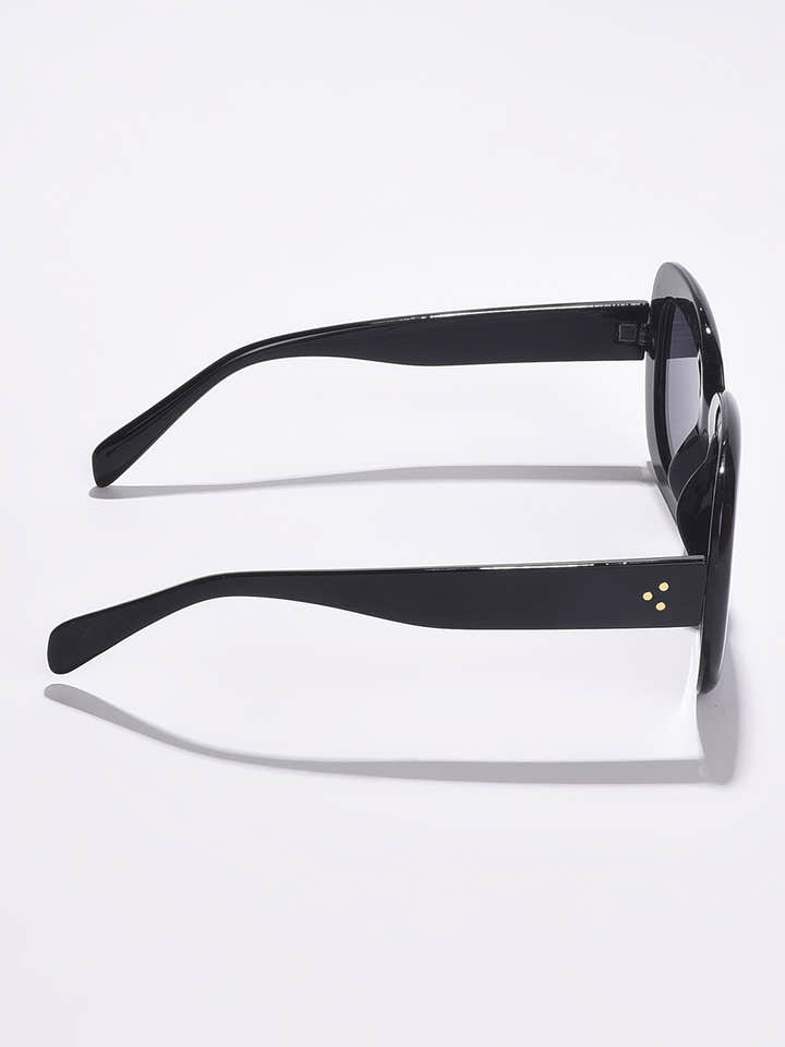 WOMEN BLACK LENS BLACK OVERSIZED SUNGLASSES