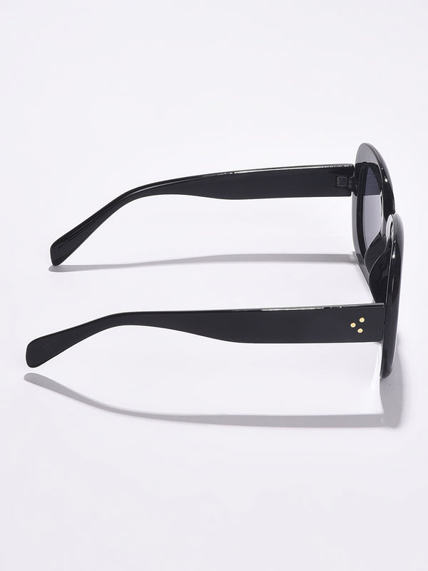WOMEN BLACK LENS BLACK OVERSIZED SUNGLASSES