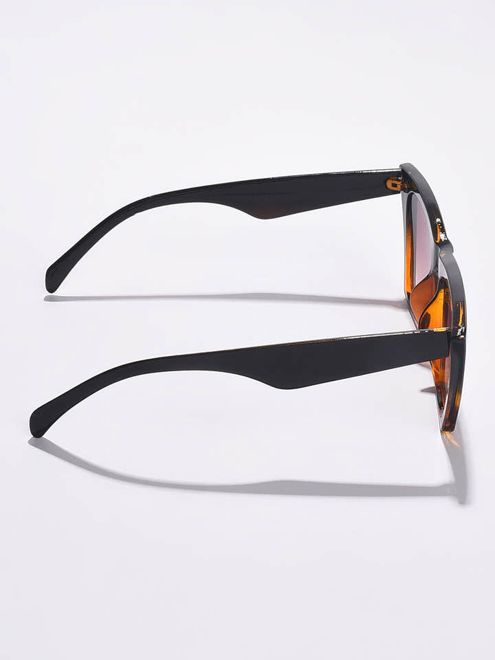 WOMEN BROWN LENS BROWN BUTTERFLY SUNGLASSES