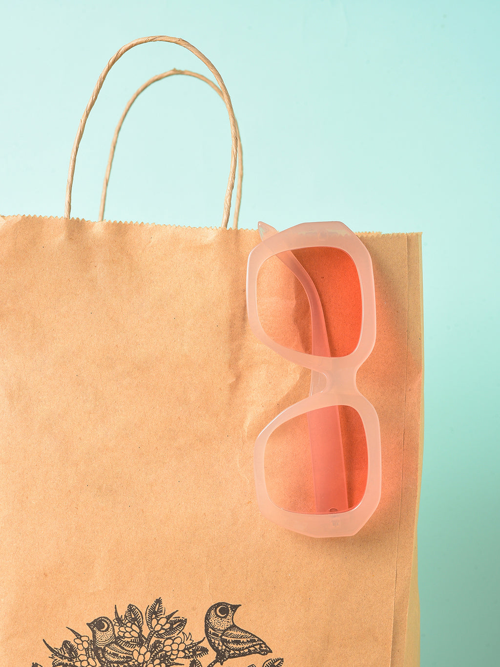 Pink Lens Pink Oval Sunglasses