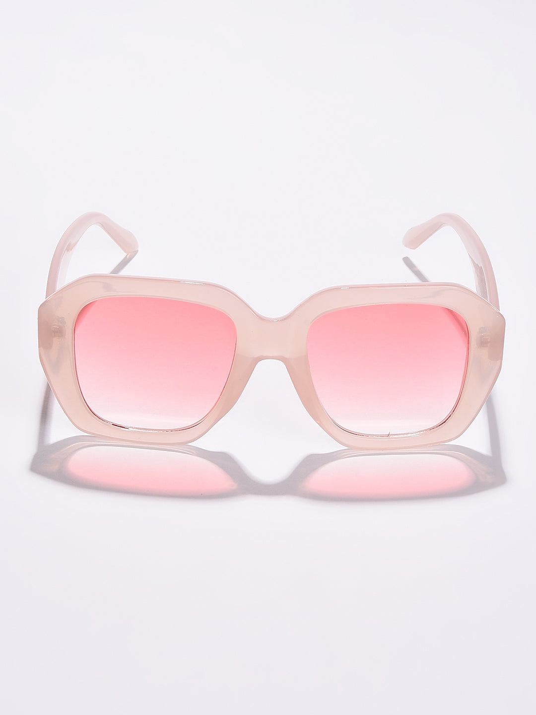 Pink Lens Pink Oval Sunglasses