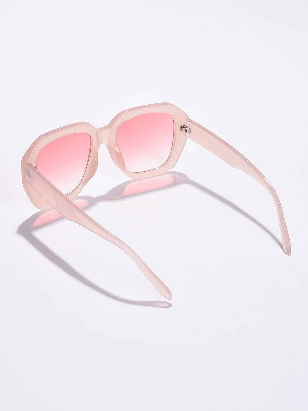 Pink Lens Pink Oval Sunglasses