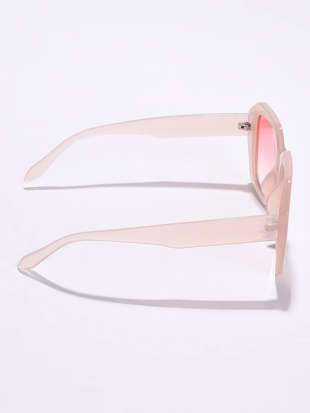 WOMEN PINK LENS PINK OVAL SUNGLASSES