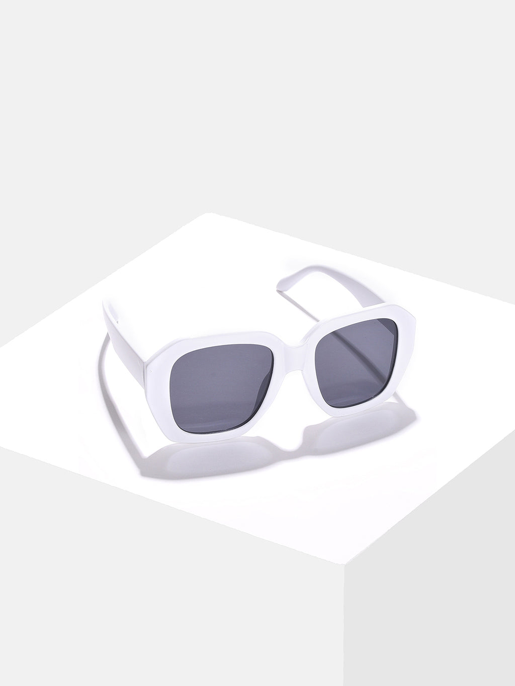 Black Lens White Wayfarer Sunglasses