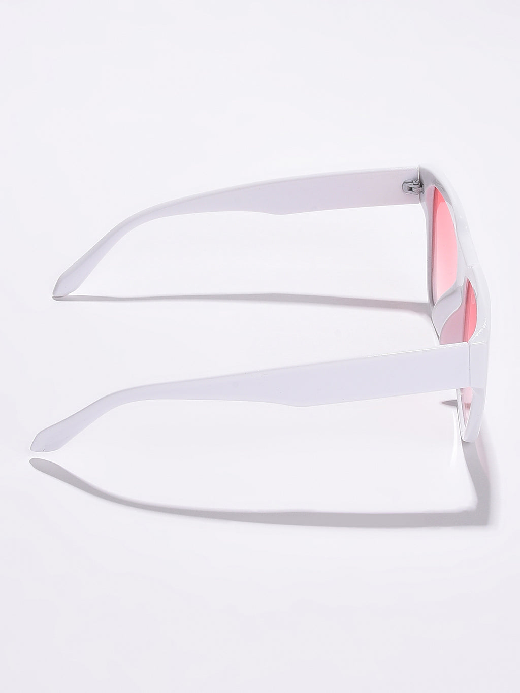 WOMEN PINK LENS WHITE CATEYE SUNGLASSES