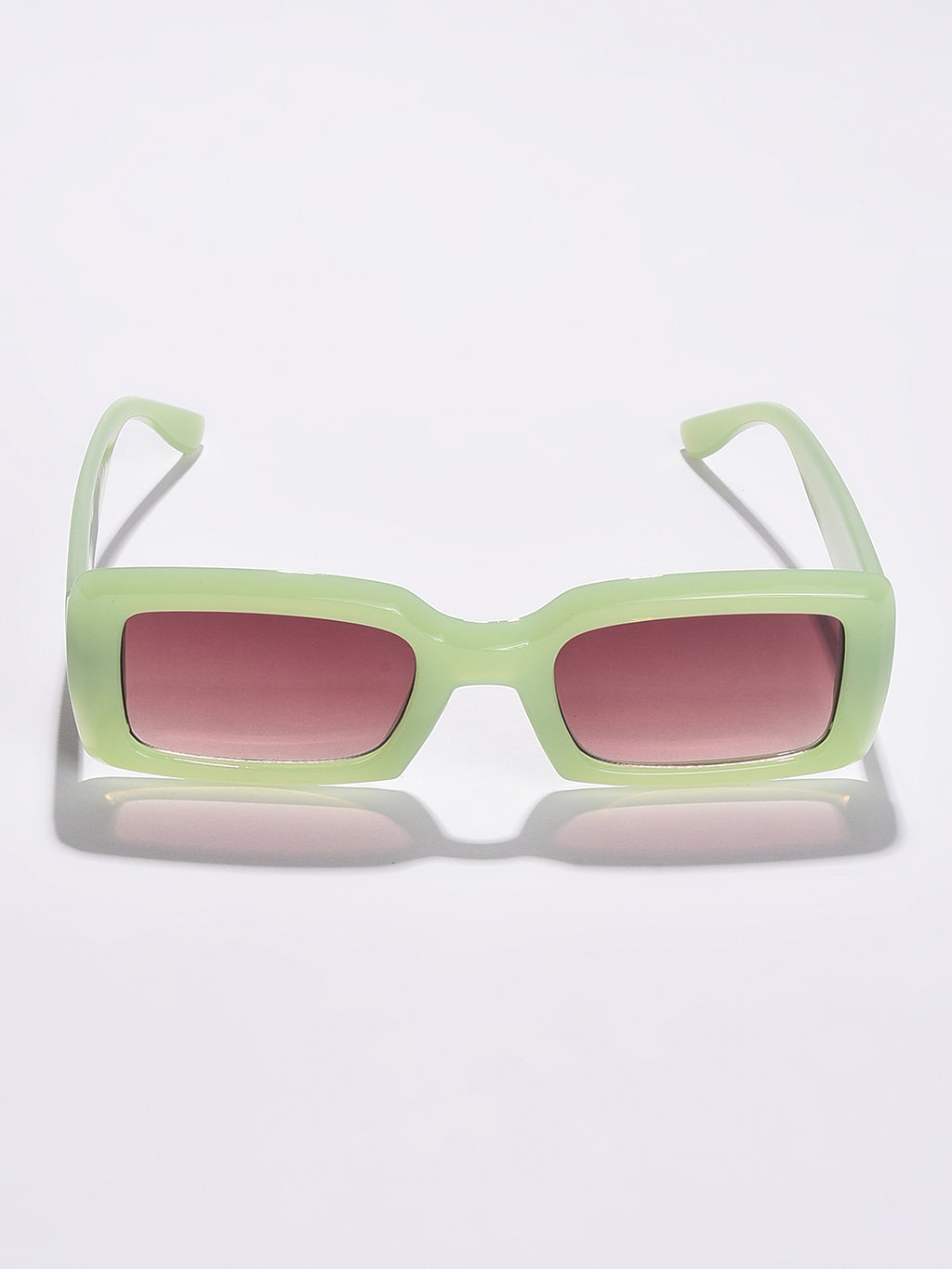 Black Lens Green Rectangle Sunglasses