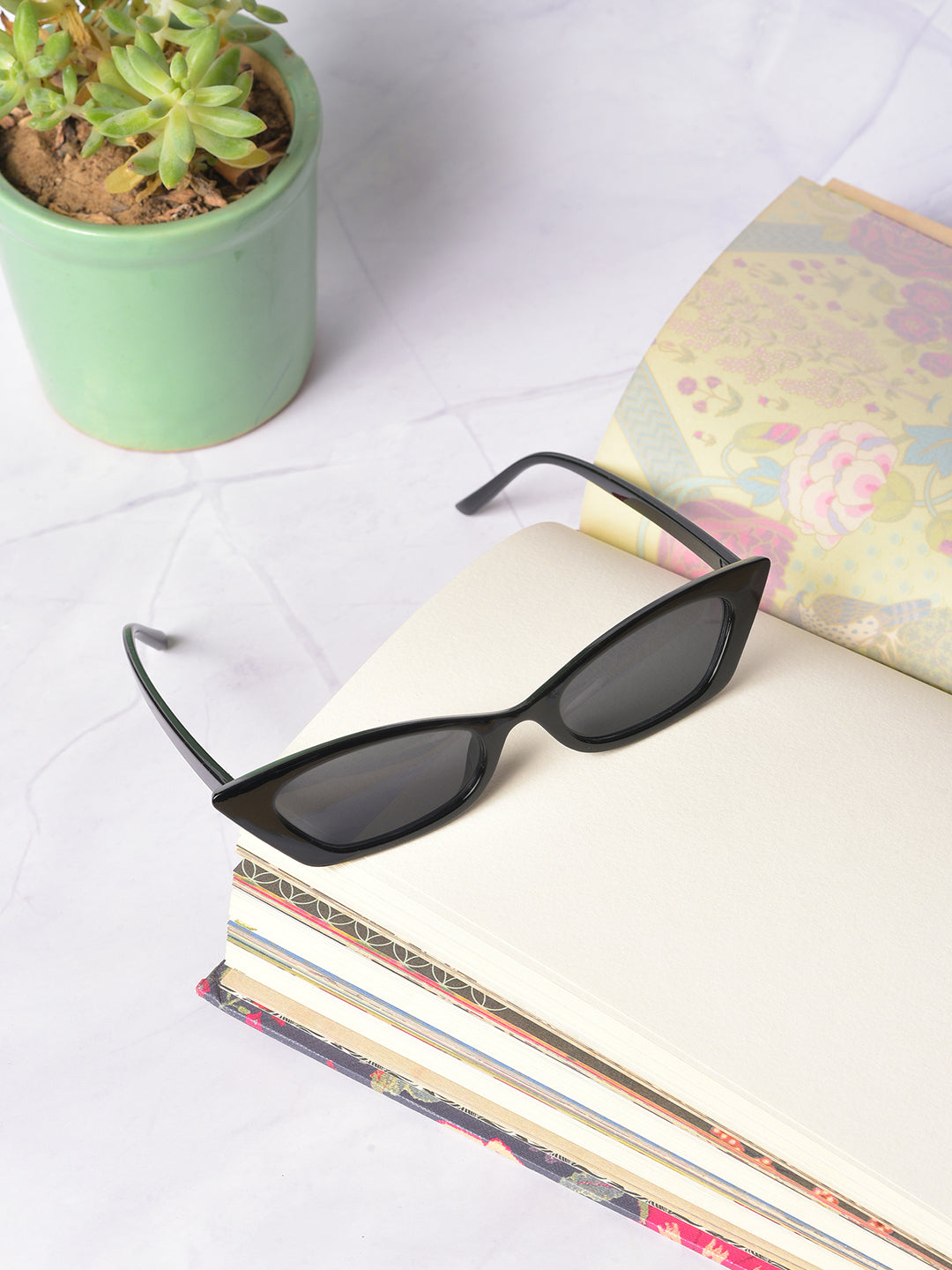 Black Lens Black Cateye Sunglasses