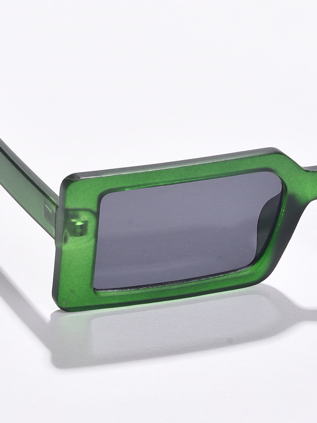 Black Lens Green Rectangle Sunglasses