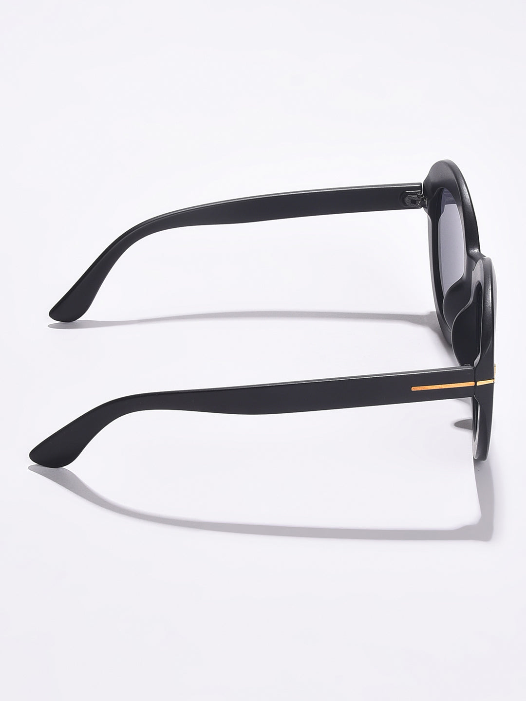 WOMEN BLACK LENS BLACK OVAL SUNGLASSES