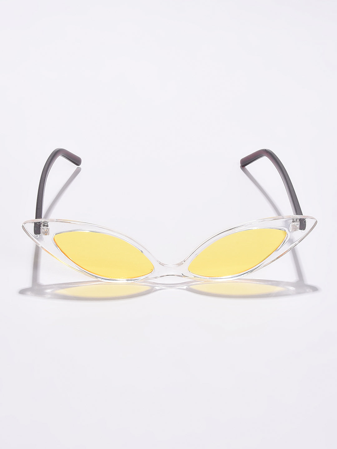 Yellow Lens Brown Cateye Sunglasses