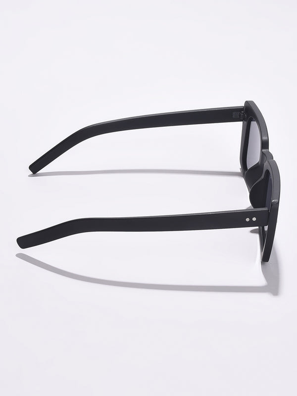 WOMEN BLACK LENS BLACK SQUARE SUNGLASSES