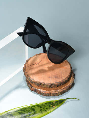 Black Lens Black Cateye Sunglasses