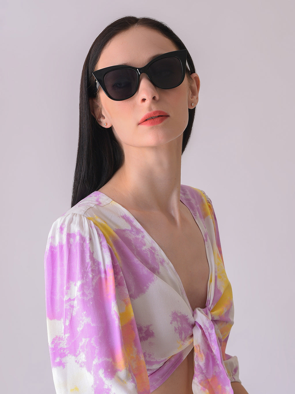 Black Lens Black Cateye Sunglasses