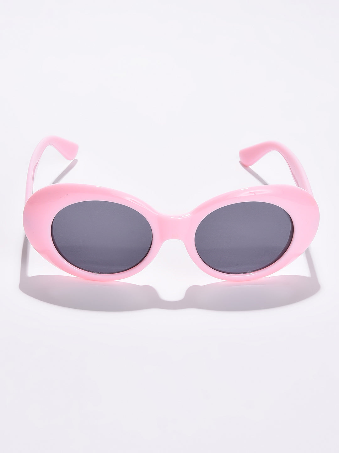 Black Lens Pink Oval Sunglasses