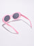Black Lens Pink Oval Sunglasses