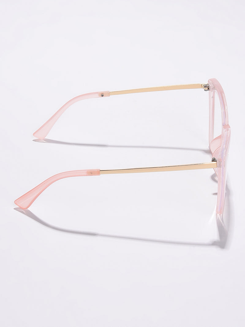WOMEN CLEAR LENS WHITE BUTTERFLY SUNGLASSES