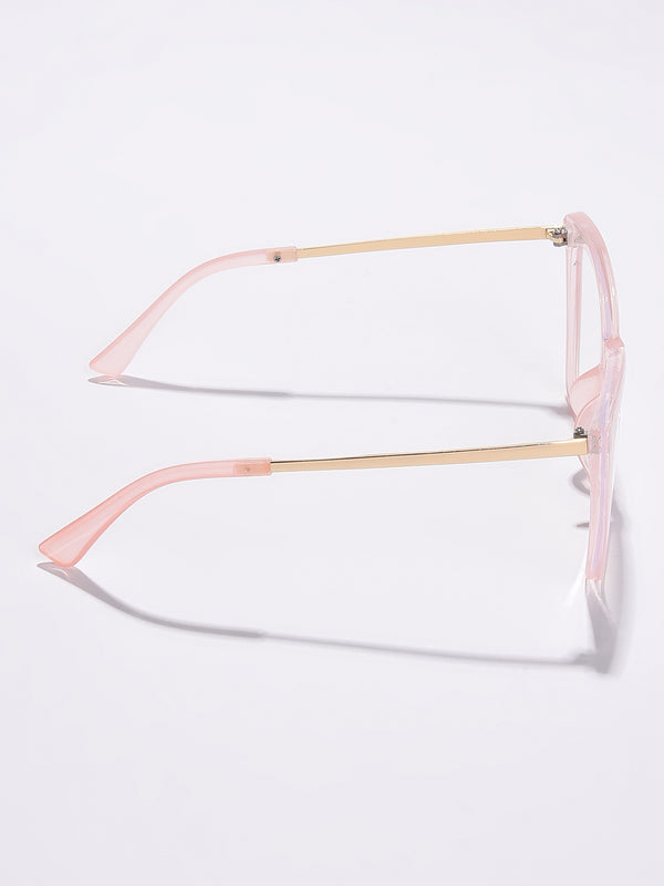 WOMEN CLEAR LENS WHITE BUTTERFLY SUNGLASSES