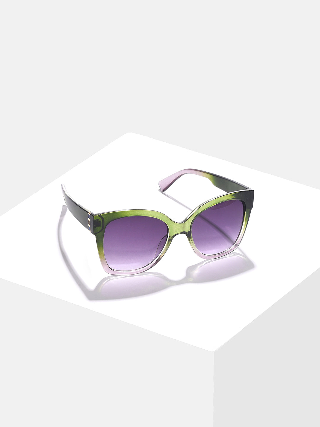 Purple Lens Green Butterfly Sunglasses