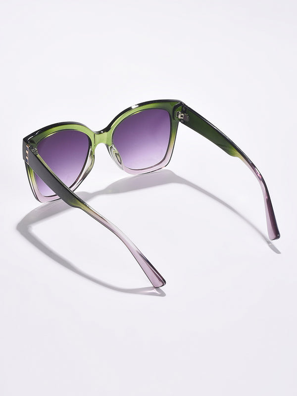 Purple Lens Green Butterfly Sunglasses
