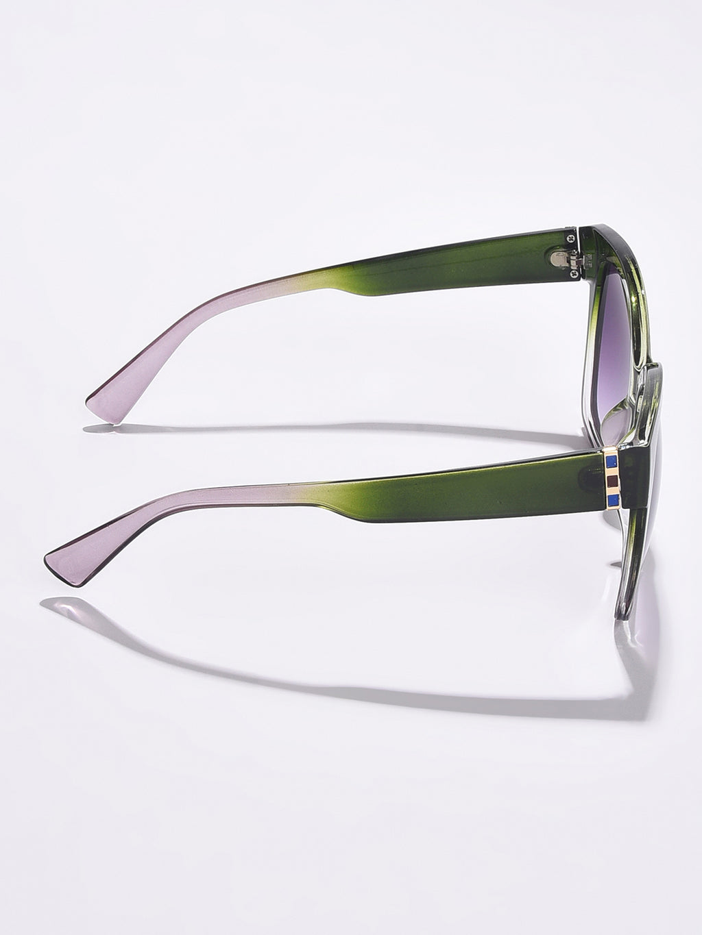 WOMEN PURPLE LENS GREEN BUTTERFLY SUNGLASSES