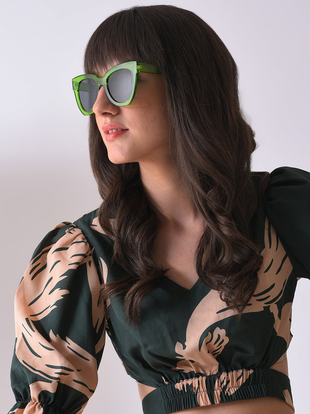 Black Lens Green Butterfly Sunglasses