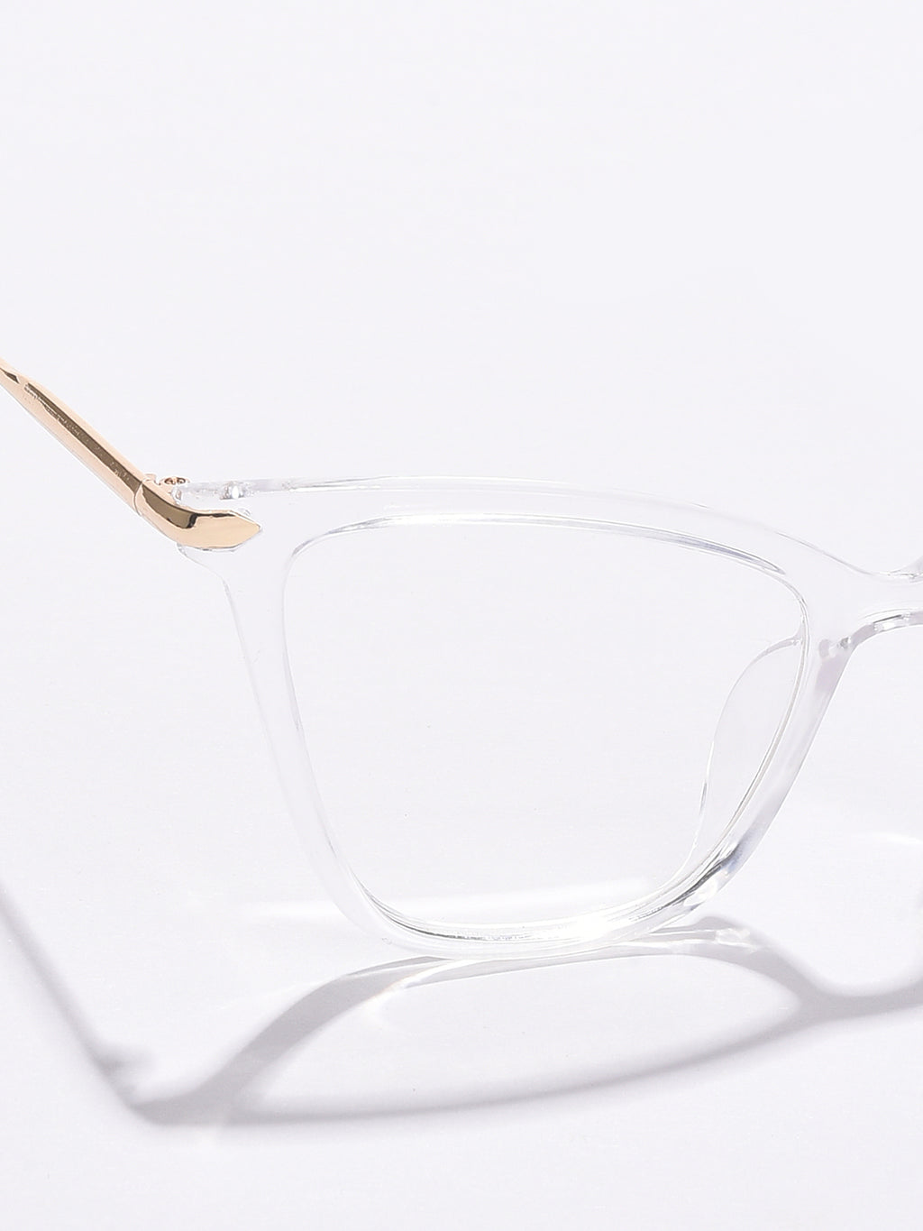 Clear Lens Gold-Toned Cateye Sunglasses