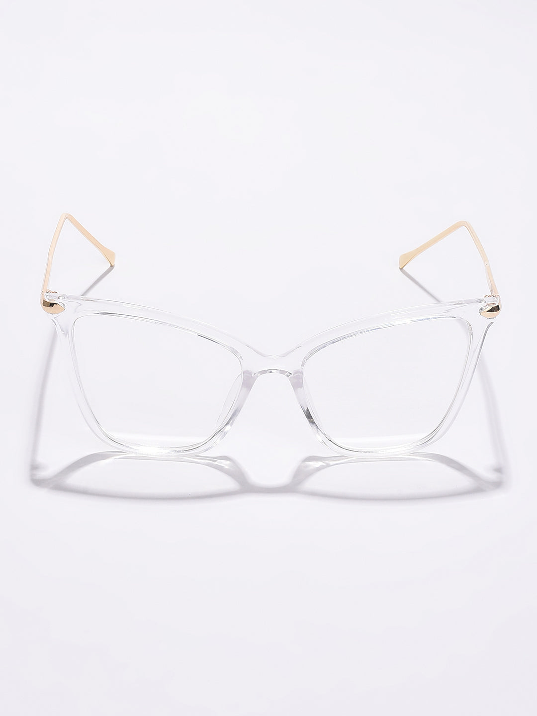 Clear Lens Gold-Toned Cateye Sunglasses