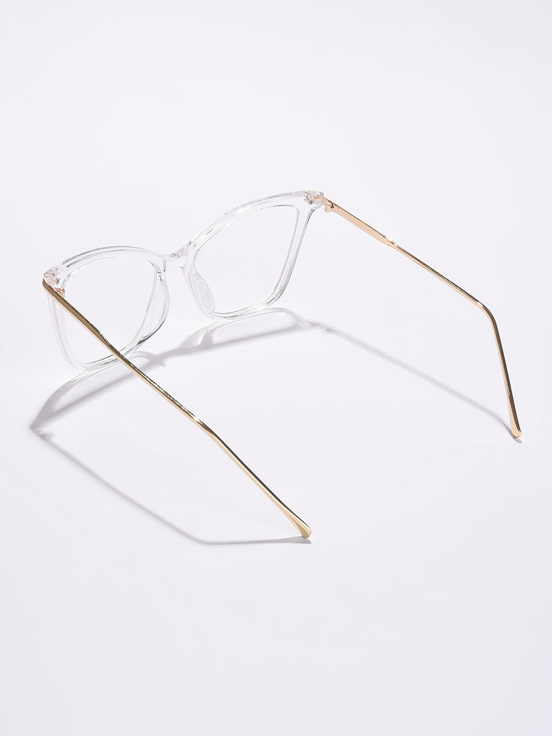 Clear Lens Gold-Toned Cateye Sunglasses
