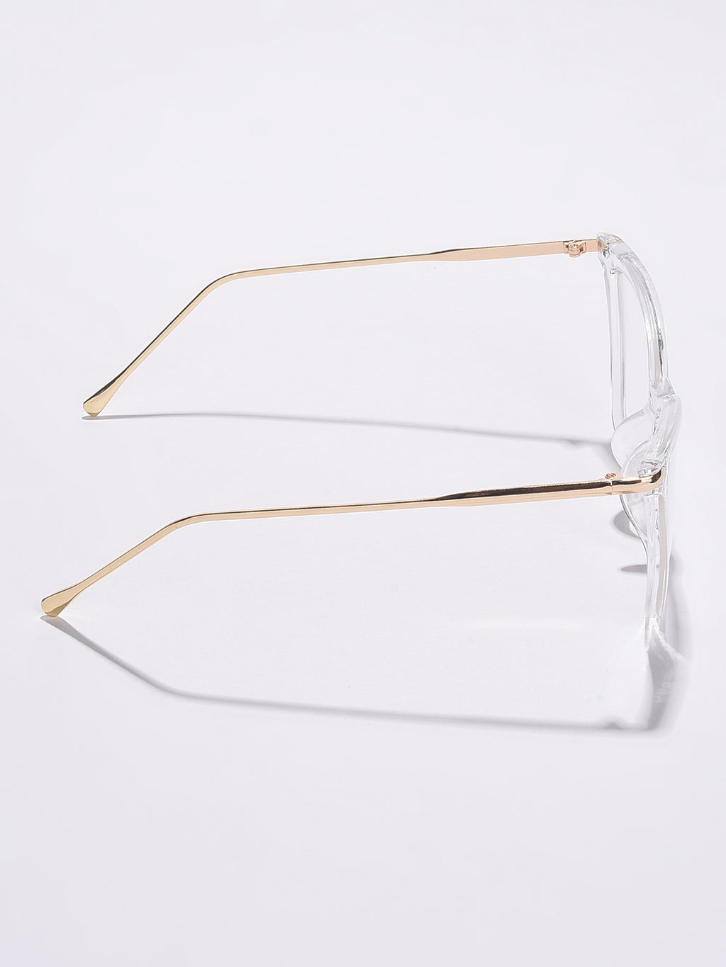 WOMEN CLEAR LENS GOLD-TONED CATEYE SUNGLASSES