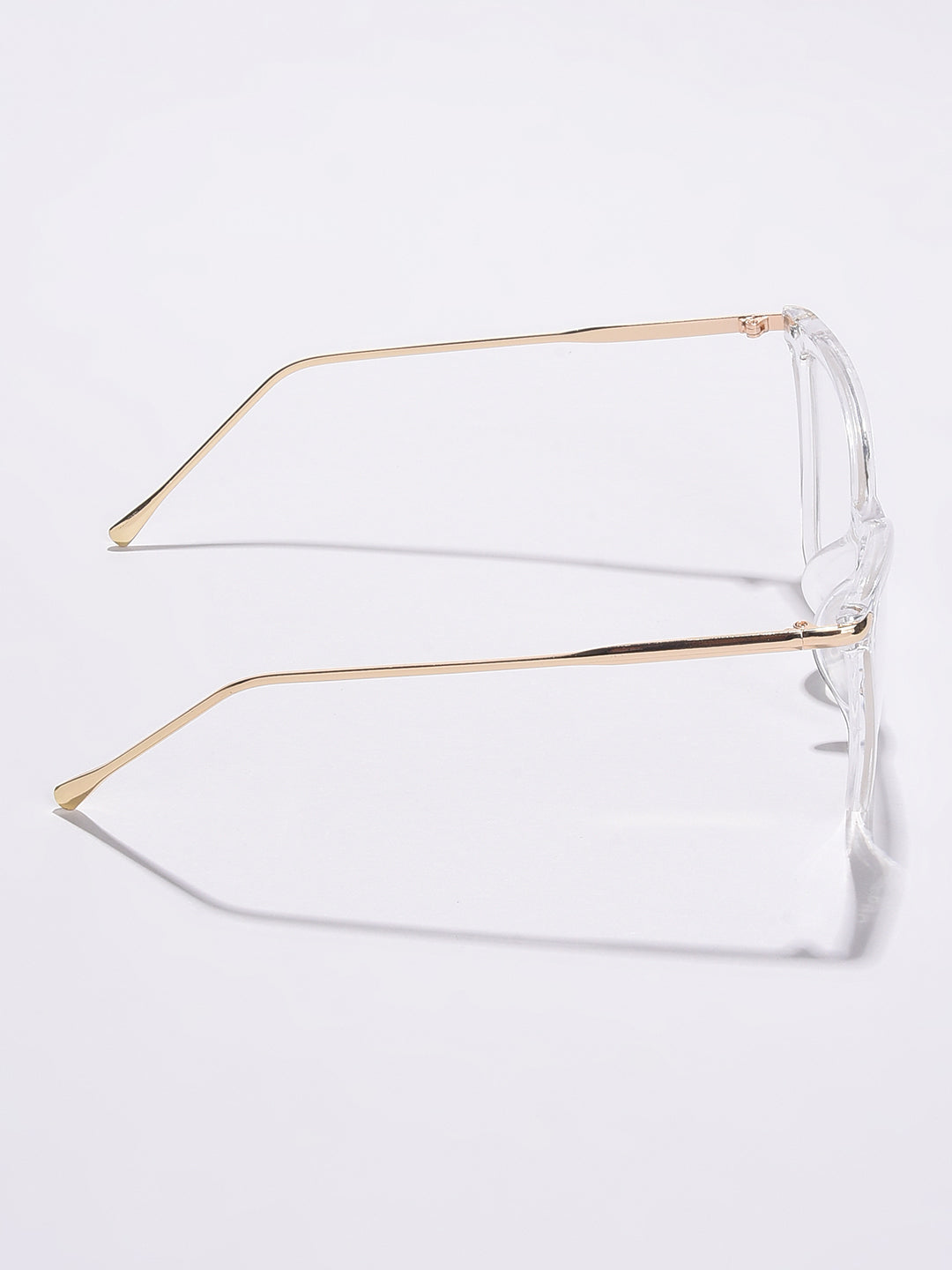 WOMEN CLEAR LENS GOLD-TONED CATEYE SUNGLASSES