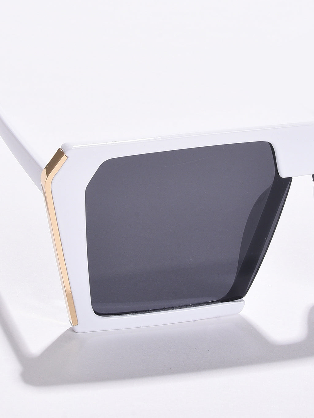 Black Lens White Oversized Sunglasses