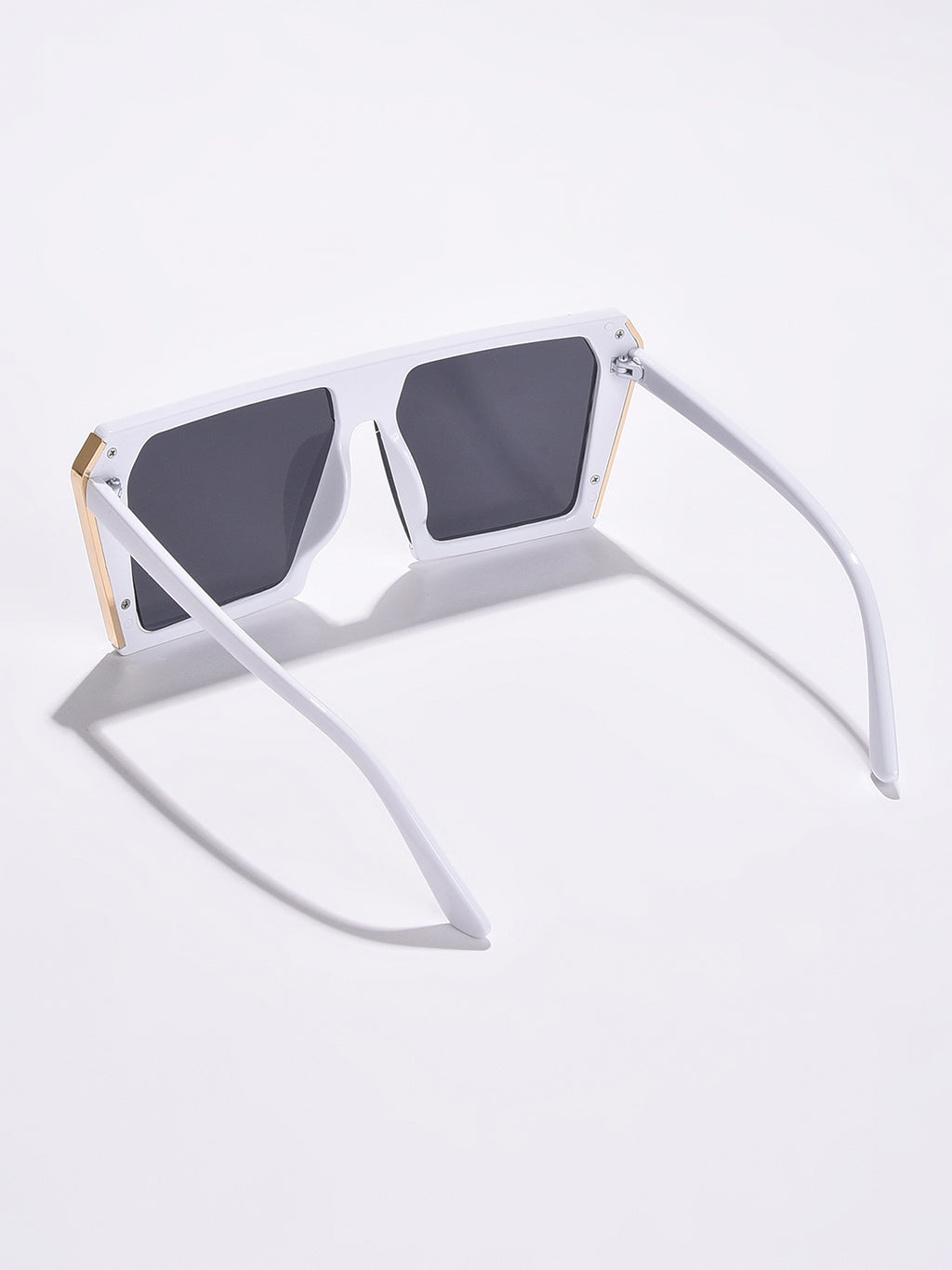 Black Lens White Oversized Sunglasses