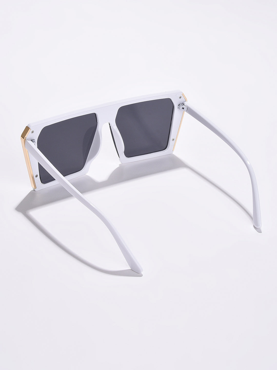 Black Lens White Oversized Sunglasses